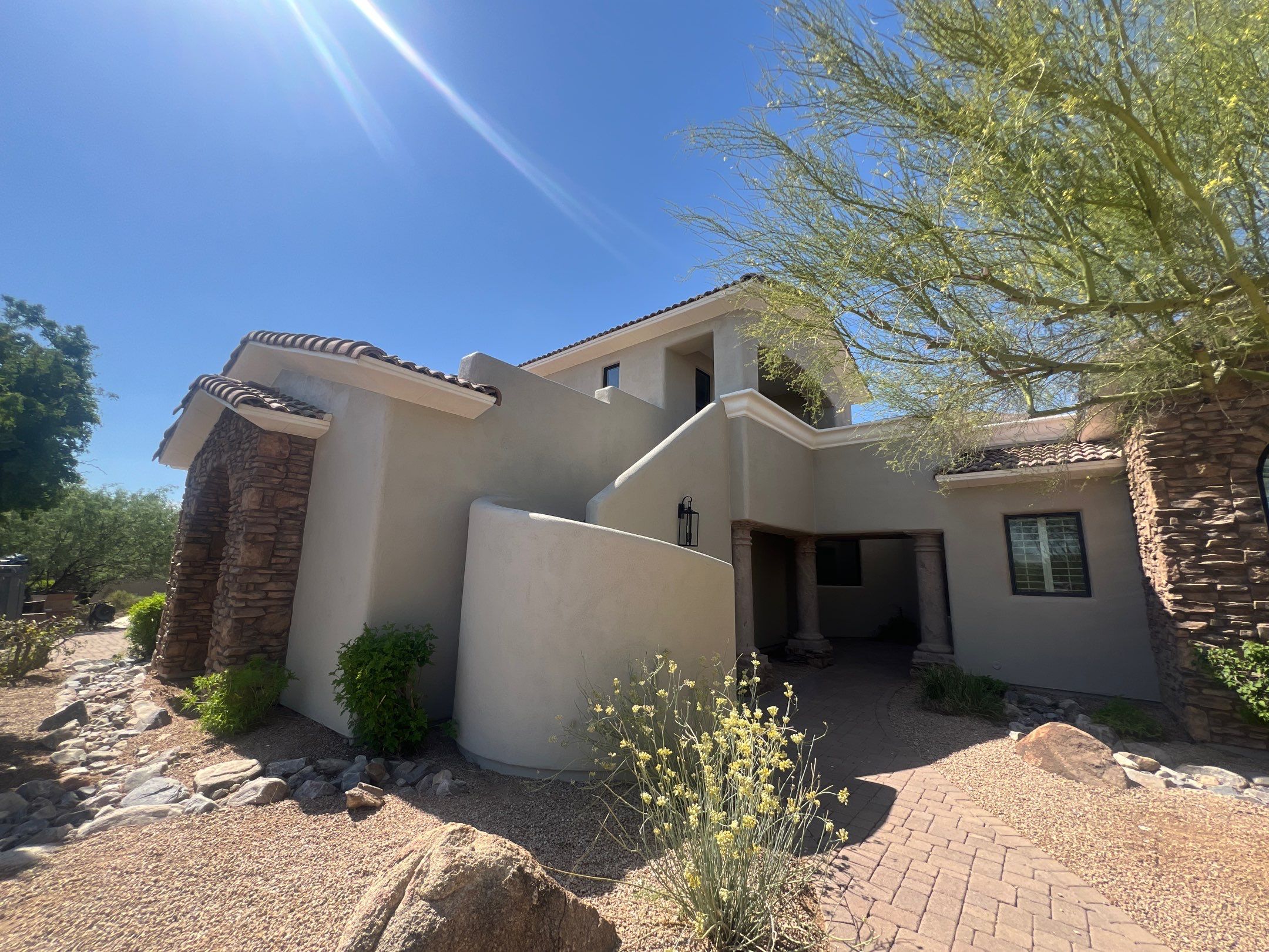 Carefree estate exterior after luxury painting