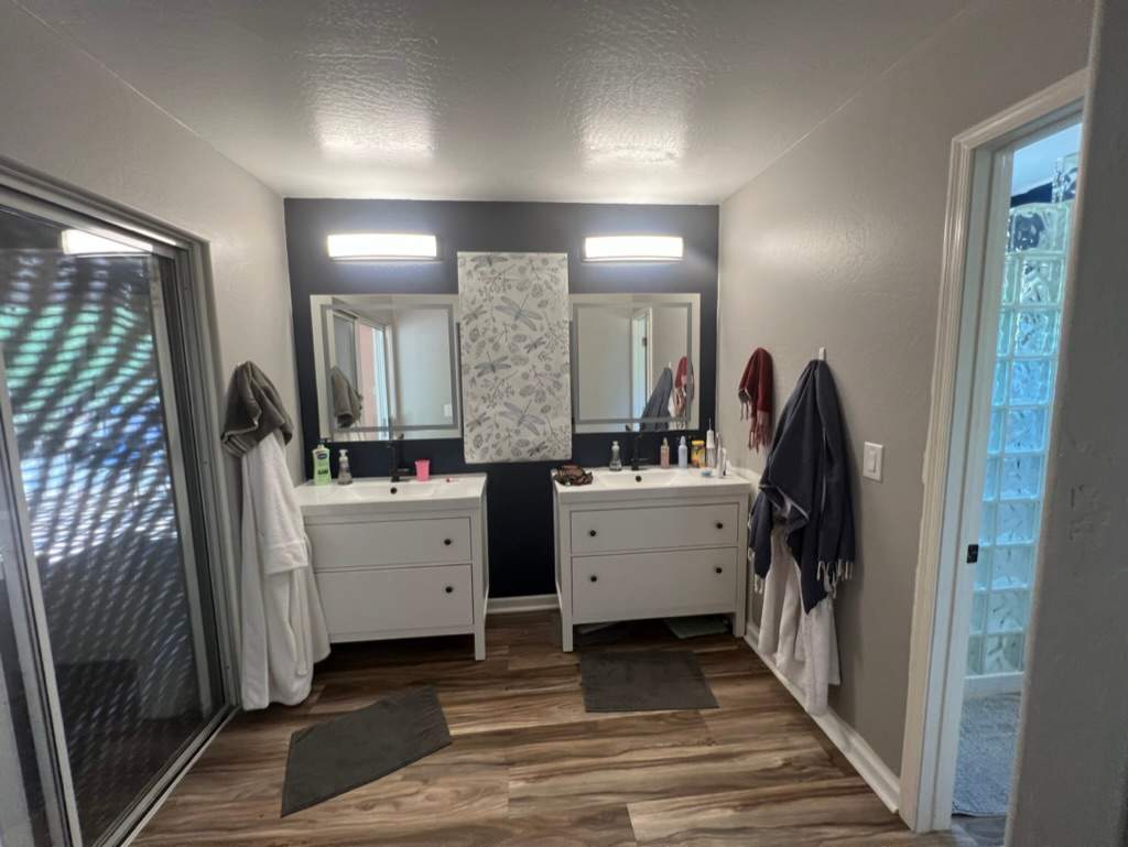 Carefree bathroom interior before painting