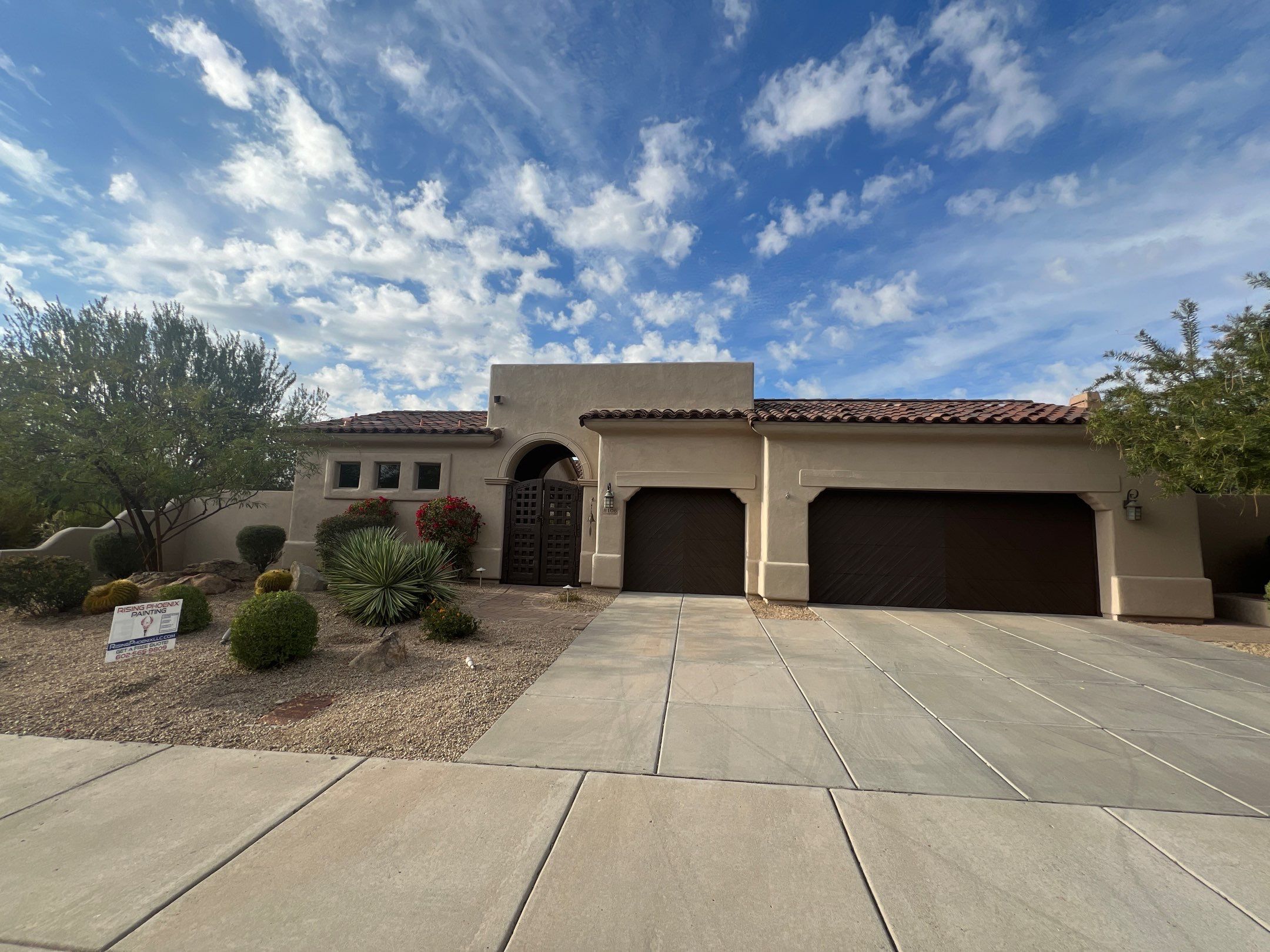 Carefree exterior and garage after painting