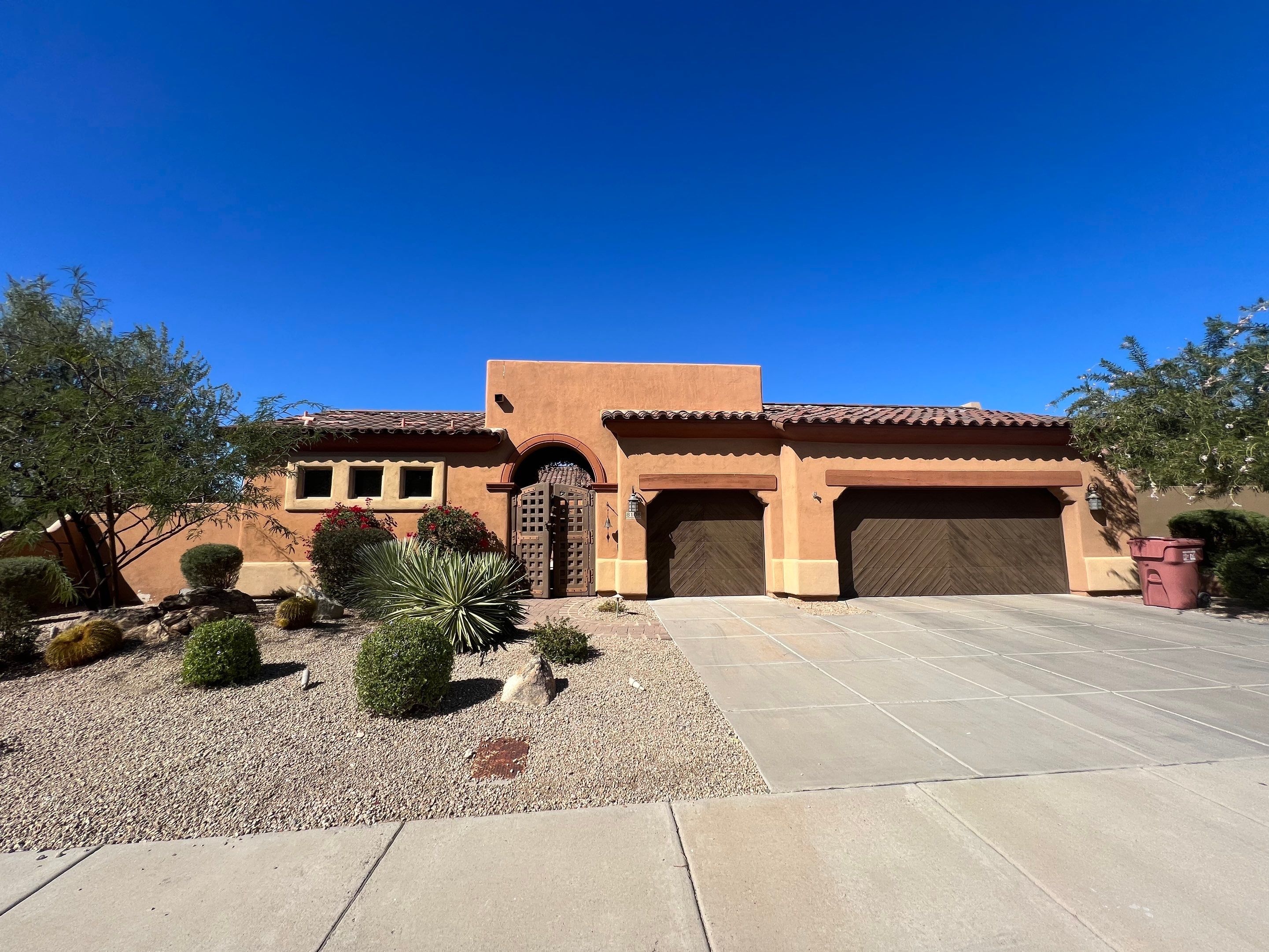 Carefree exterior and garage before painting