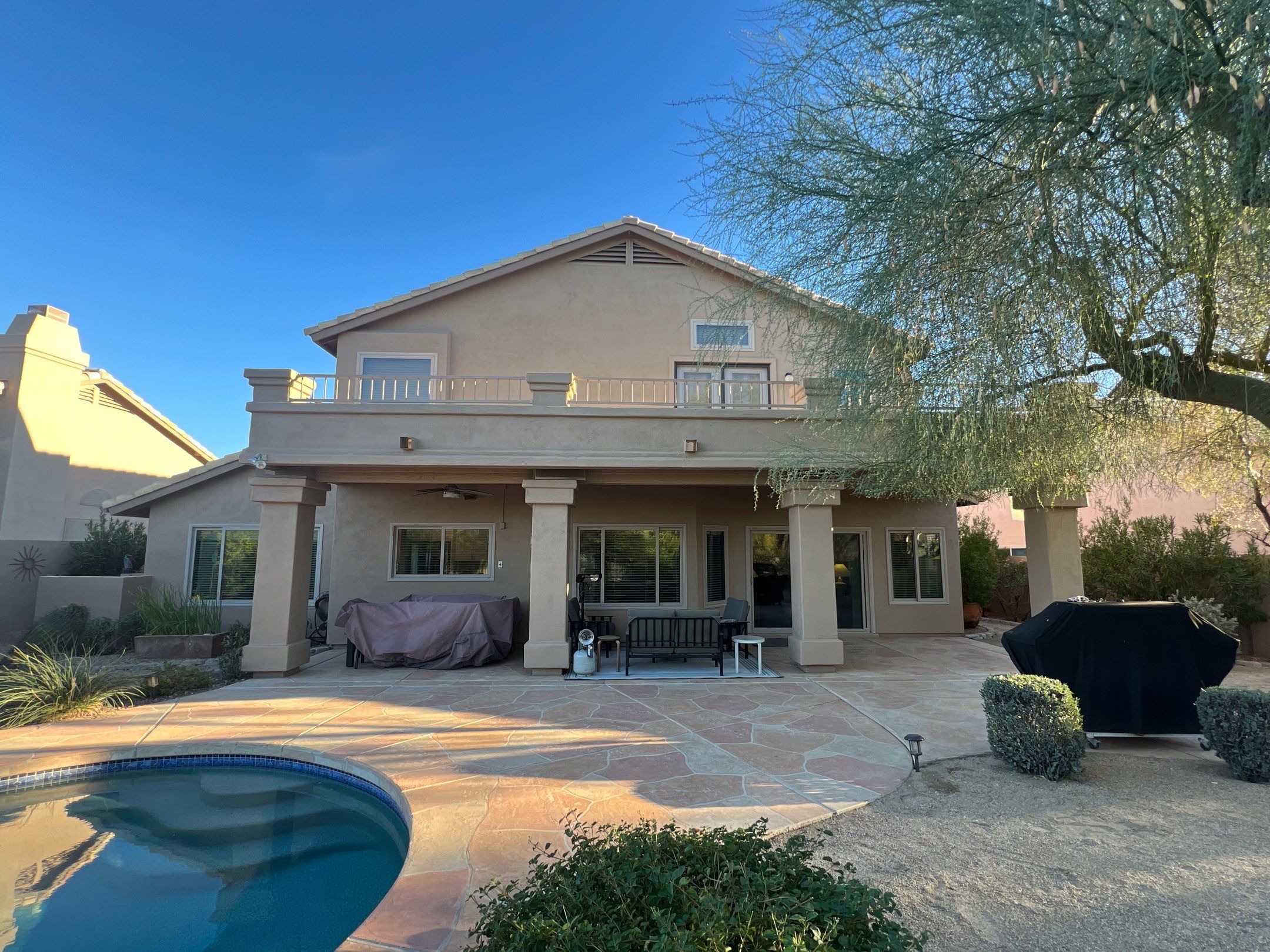 Cave Creek house backyard after expert painting