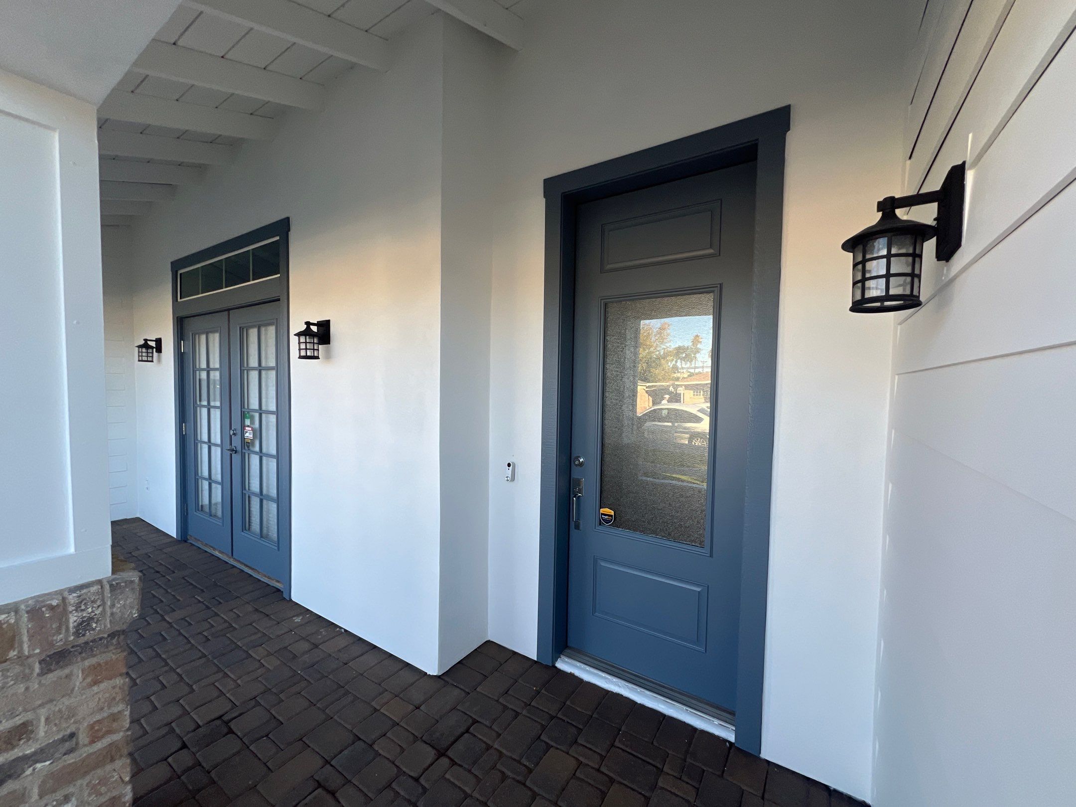 Entrance exterior after painting