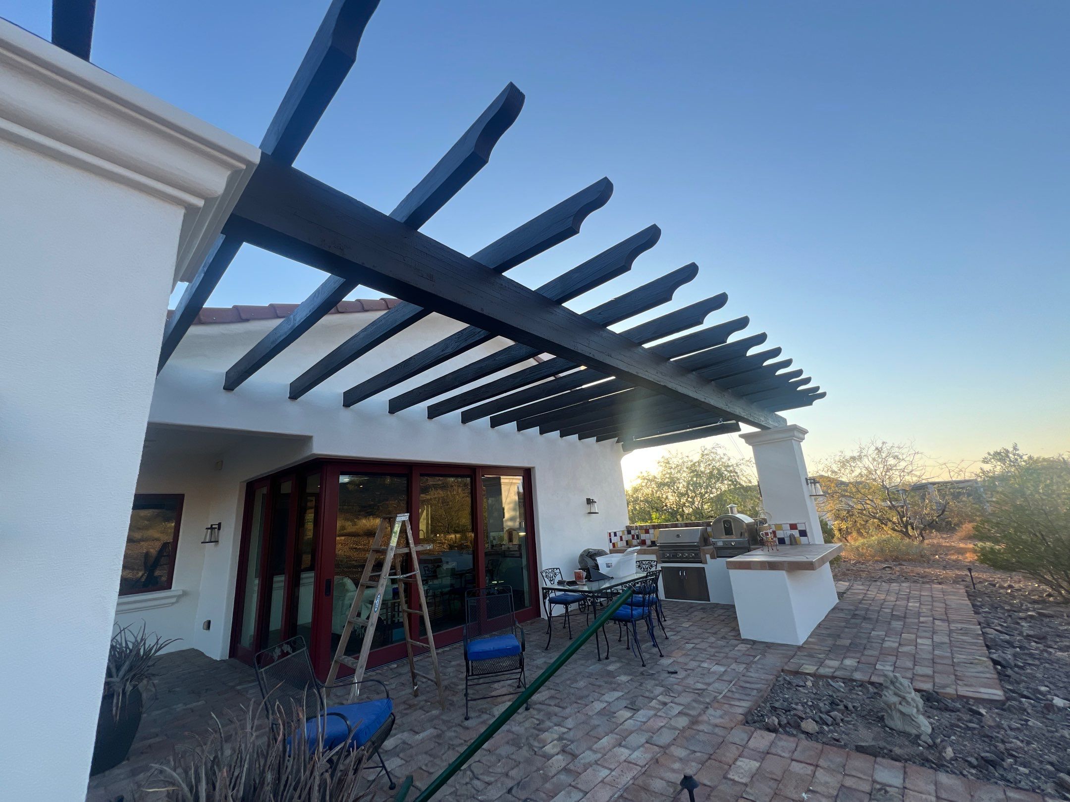 Cave Creek pergola after professional staining