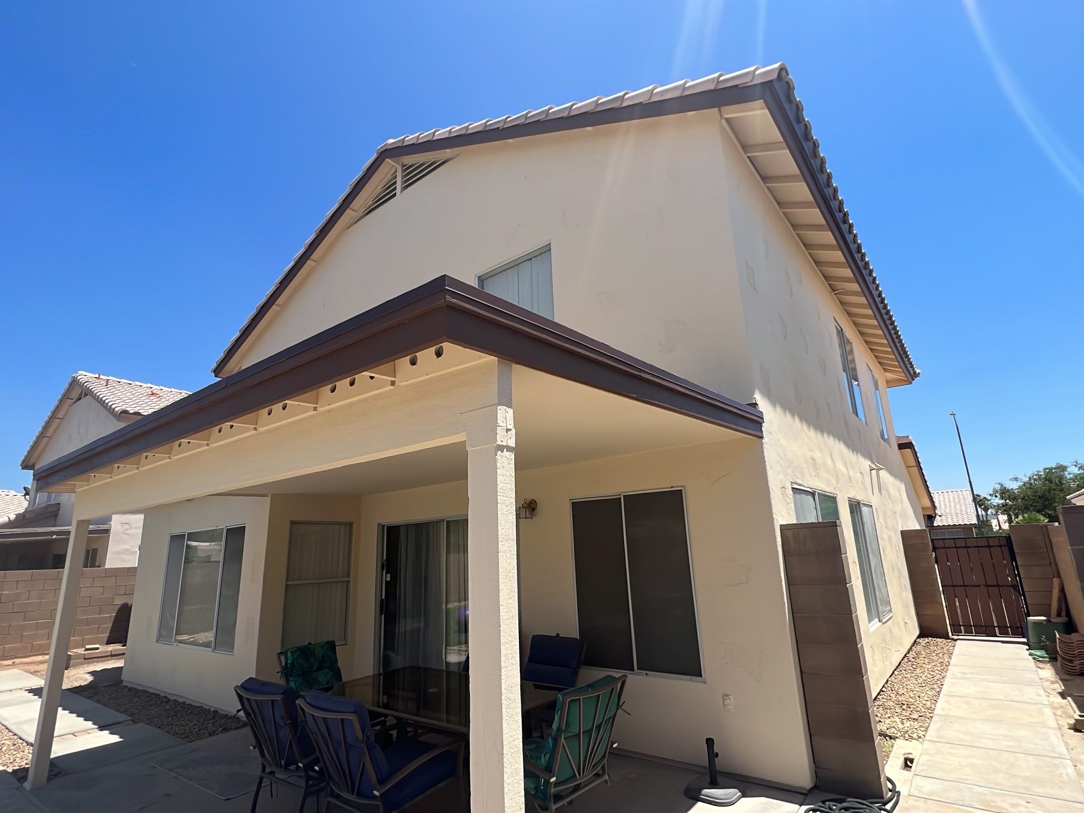 Glendale patio cover and exterior after painting