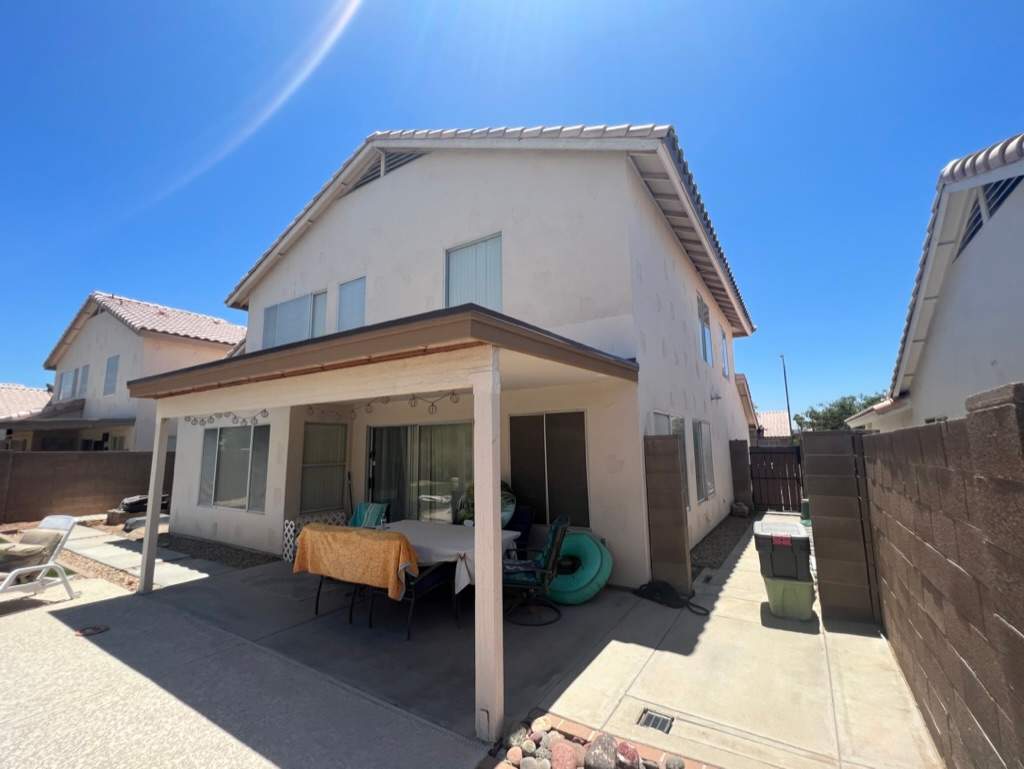 Glendale patio cover and exterior before painting