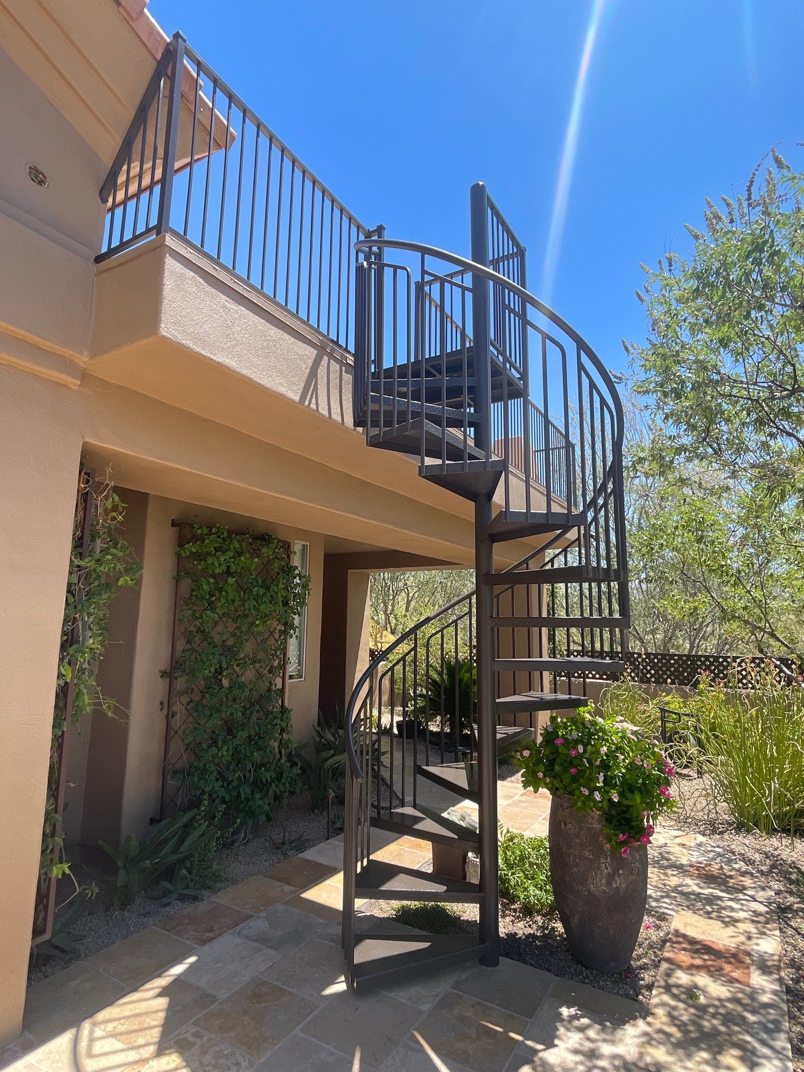 Carefree circular stairwell after professional painting