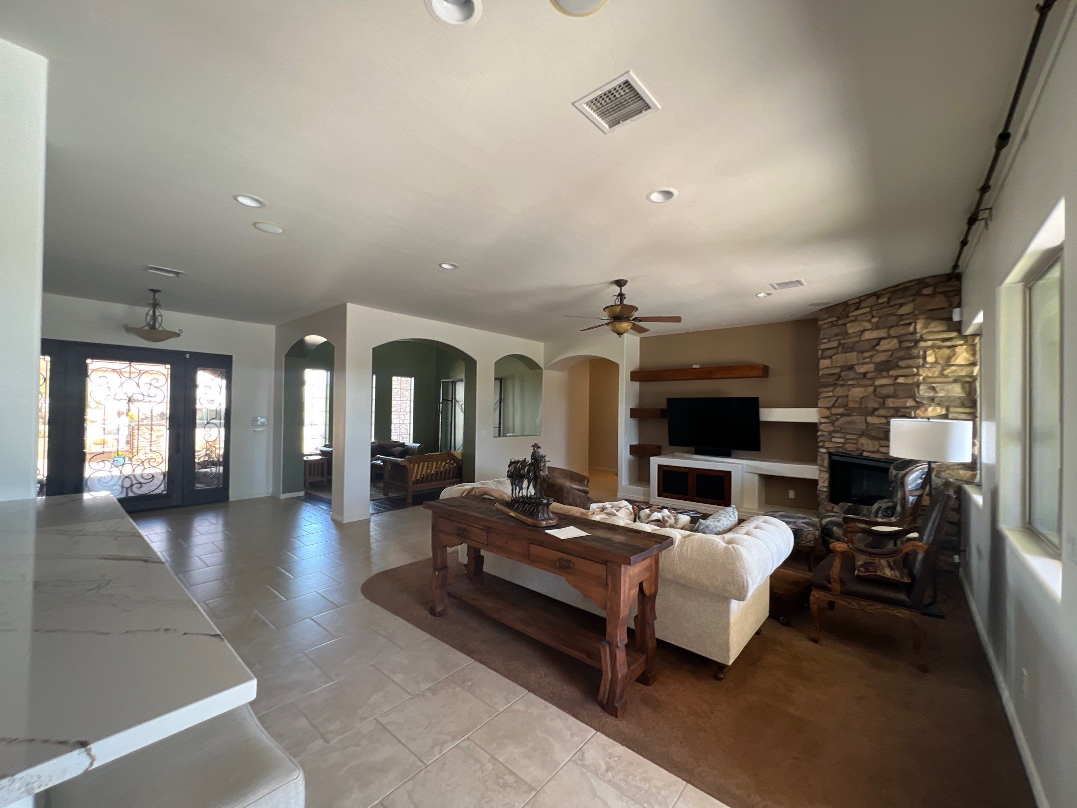 Living room interior after painting