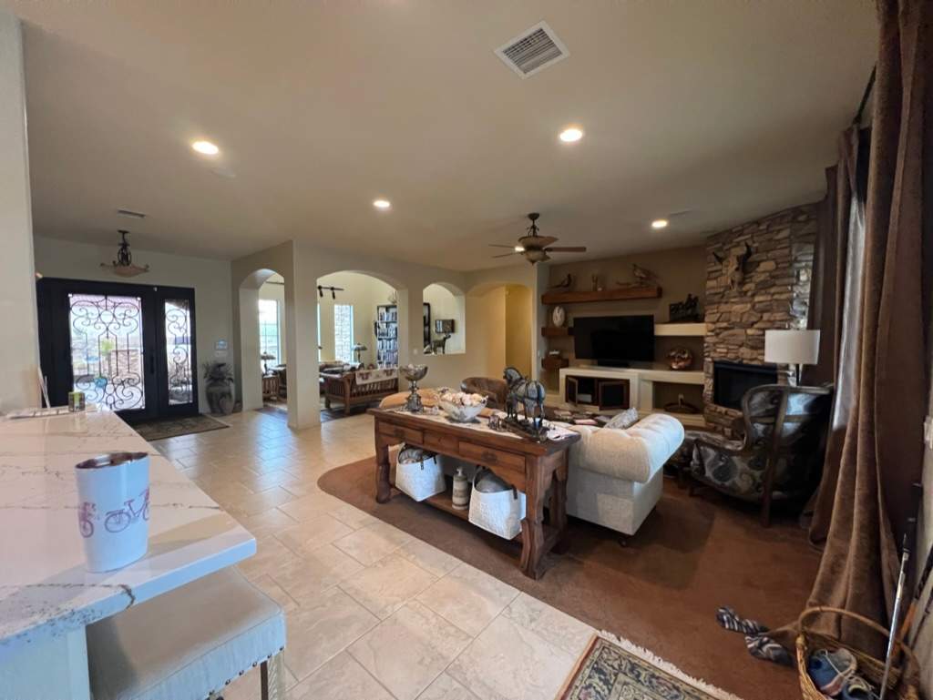 Living room interior before painting
