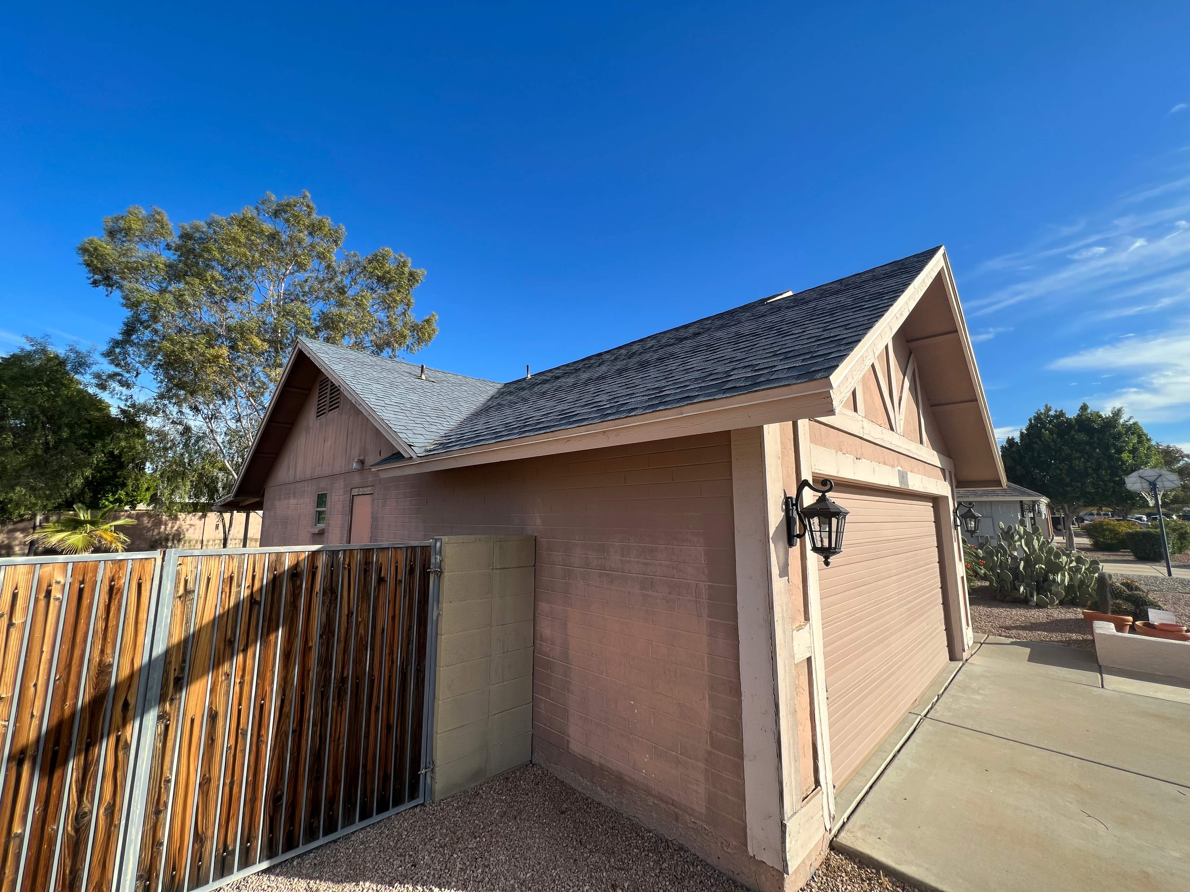 Mesa home exterior and garage before painting