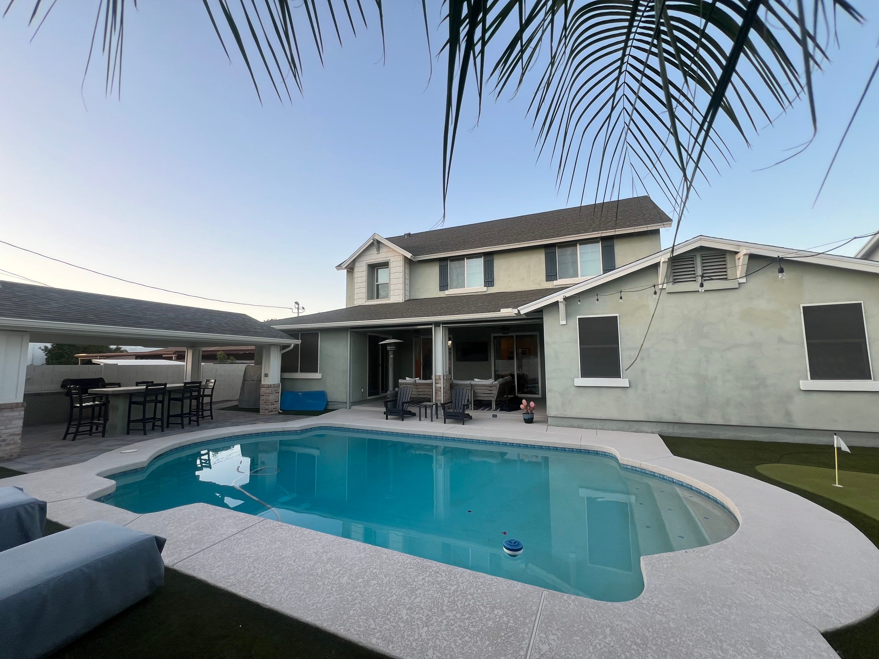Paradise Valley residential outdoor living area before painting