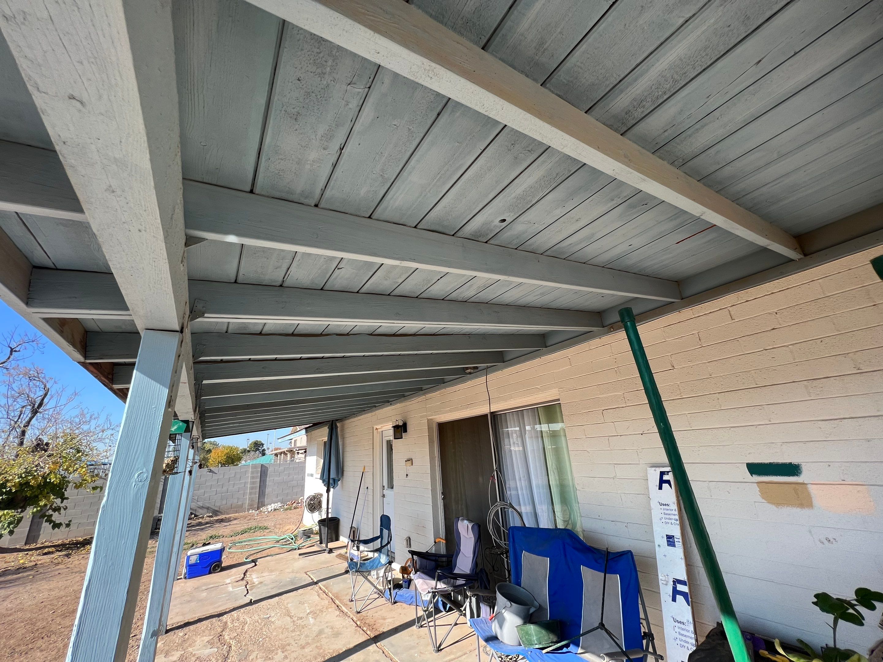 Peoria patio cover before painting