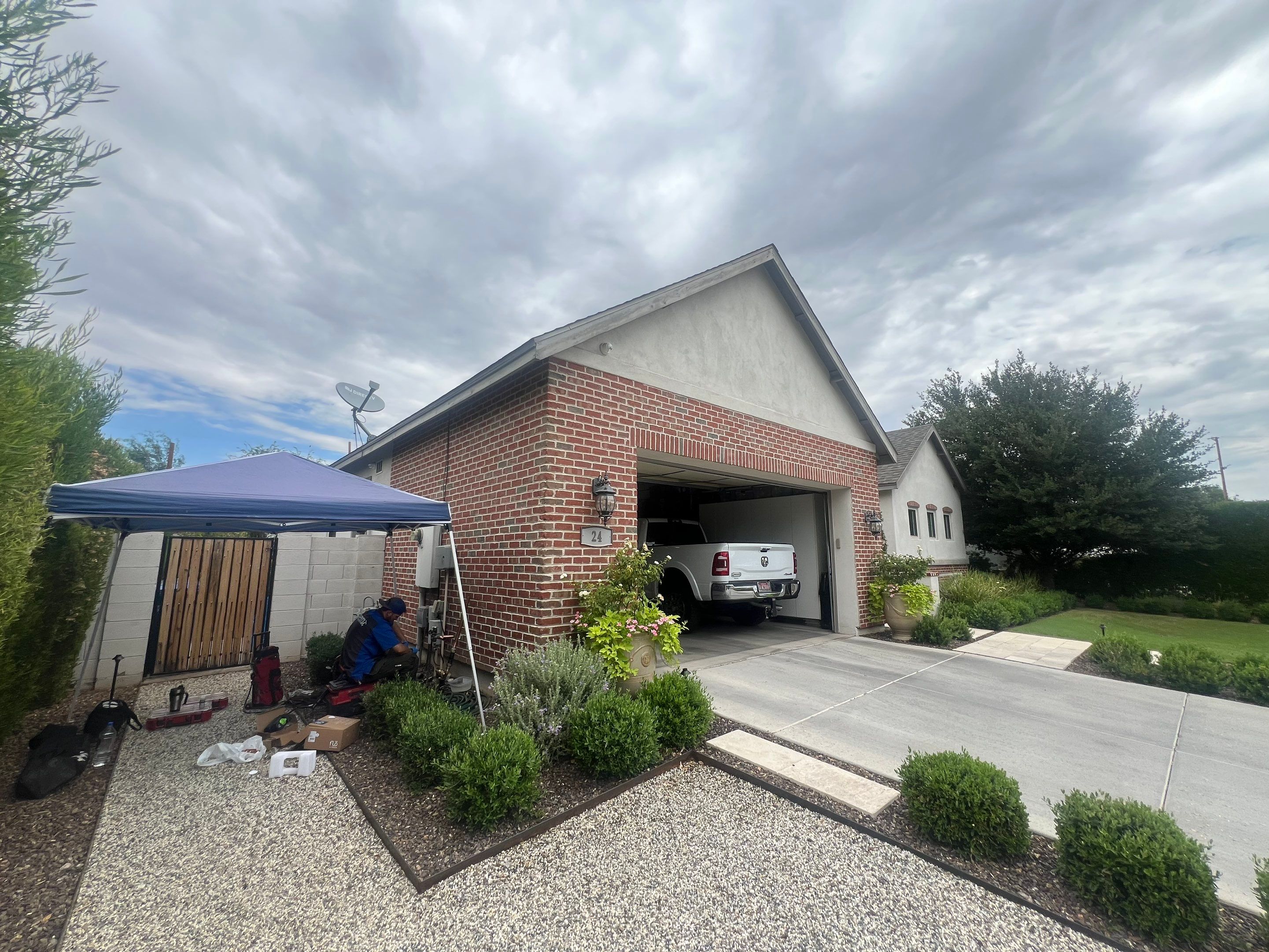Phoenix exterior and gate before painting