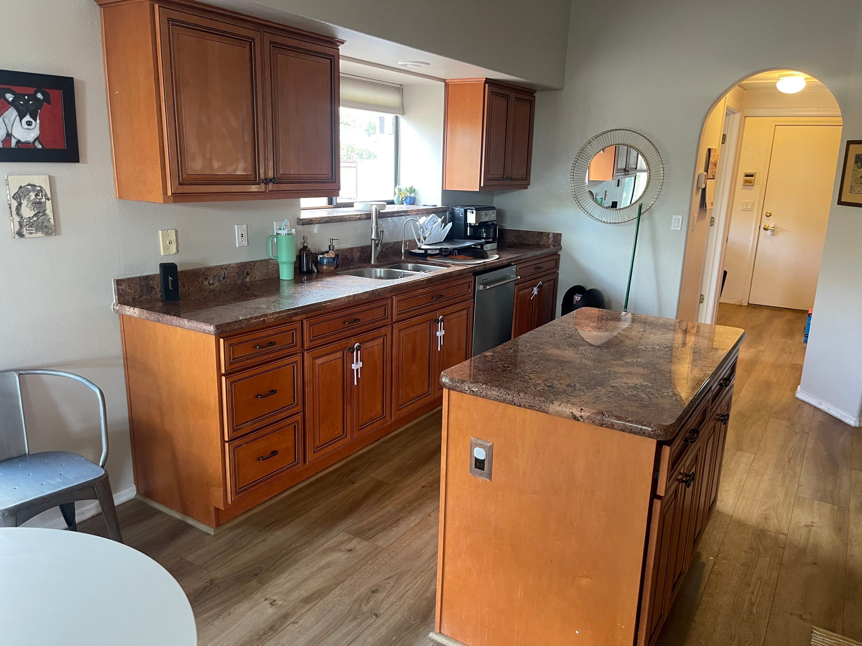 Cabinet refinish before painting