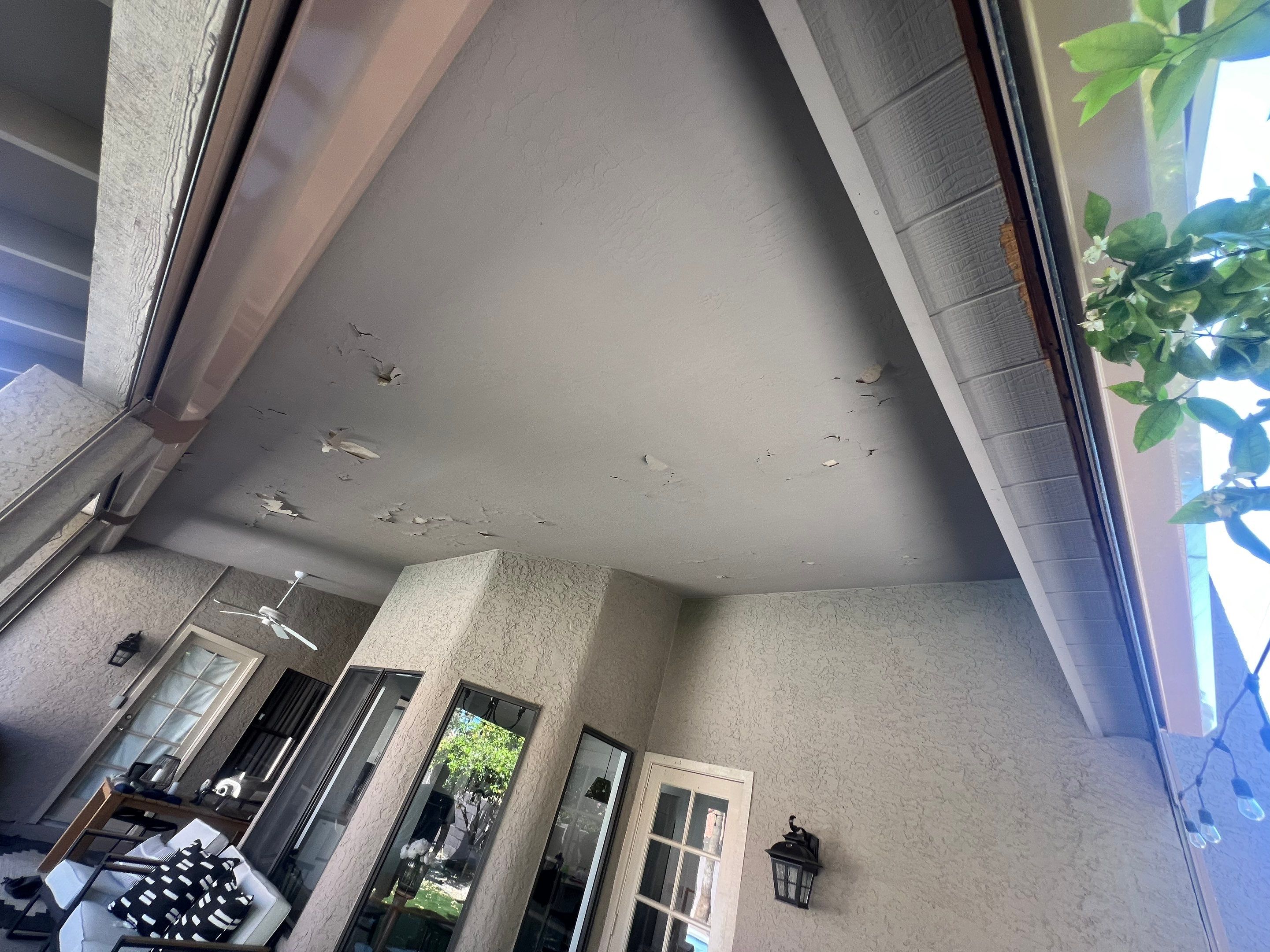 Ceiling refinish before painting